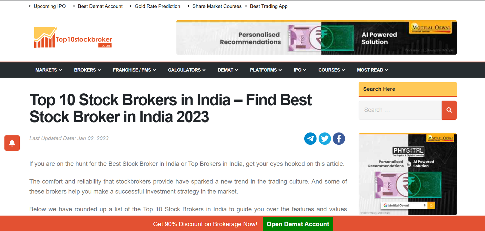 10 Stock Brokers Project