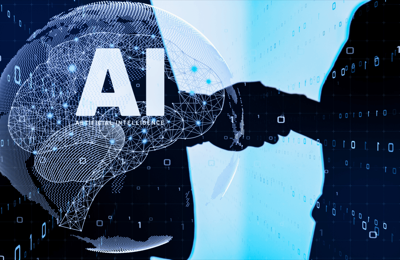 AI and handshake symbolizing the blend of AI and traditional SEO strategies
